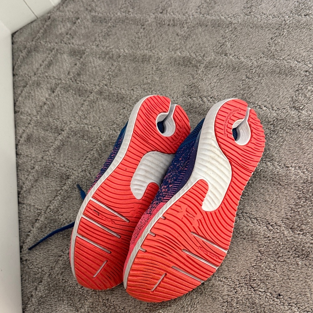 Under Armour Women's Coral and Navy Athletic Shoes - Picture 2 of 2